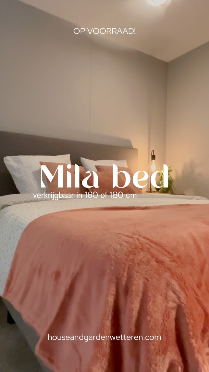 Ons Mila bed is weer op voorraad in beide maten; 160 en 180cm! 

Nu aan €575 en €599! 👀
Met gratis topper!