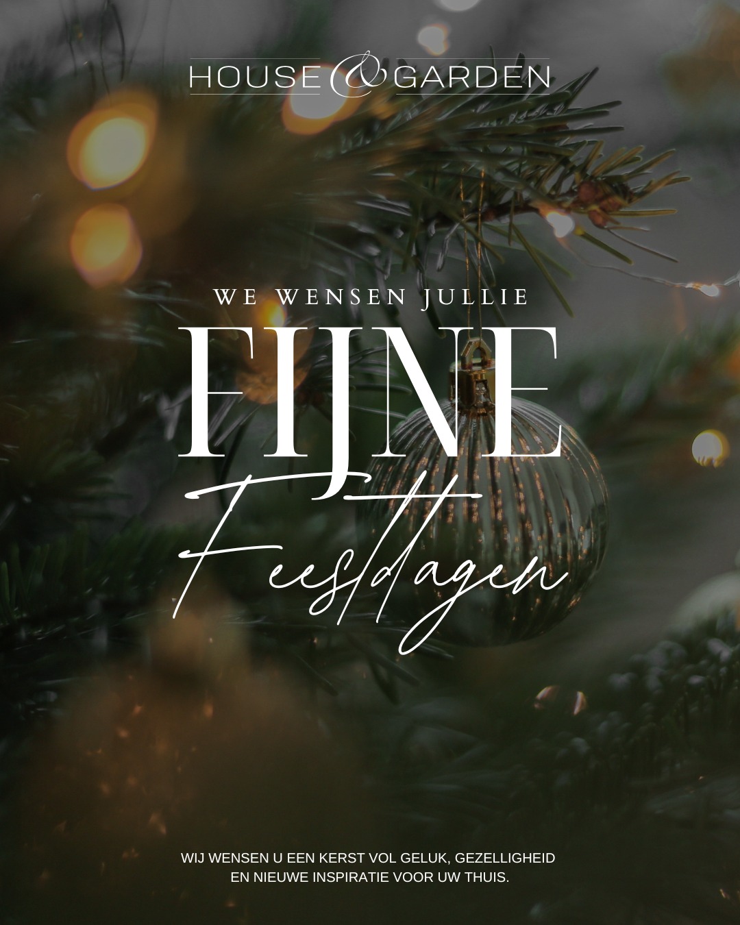 De mooiste momenten ontstaan thuis en daarom wensen wij  jullie warme feestdagen, omringd door gezelligheid en stijl ✨🎄

Fijne feestdagen van House&Garden!